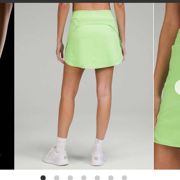 NWT New LULULEMON Hotty Hot High Rise Skirt Skort Scream Green Light SCGL 4 Long - Picture 2 of 6